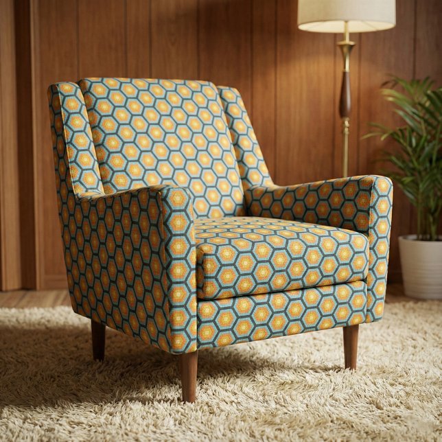 Färgfull modern geometrisk honeycomb Mönster Tyg (Skapare uppladdad)