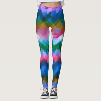 Färgfull modern geometrisk Mönster #11 Leggings