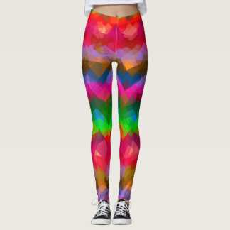 Färgfull modern geometrisk Mönster #12 Leggings