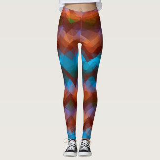 Färgfull modern geometrisk Mönster #26 Leggings
