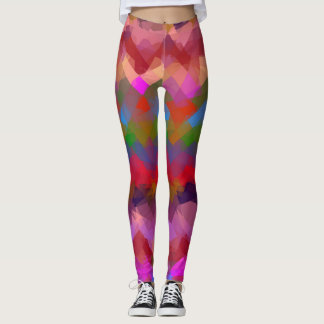 Färgfull modern geometrisk Mönster #27 Leggings