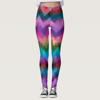 Färgfull modern geometrisk Mönster #2 Leggings