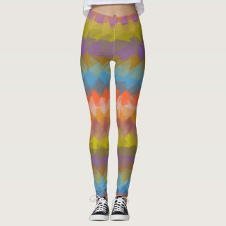 Färgfull modern geometrisk Mönster #37 Leggings