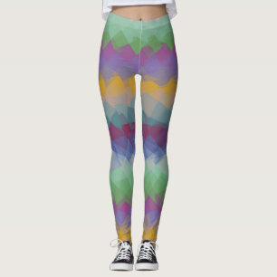 Färgfull modern geometrisk Mönster #39 Leggings