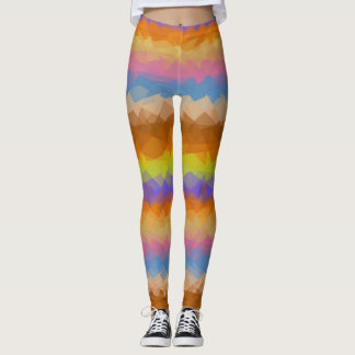 Färgfull modern geometrisk Mönster #46 Leggings