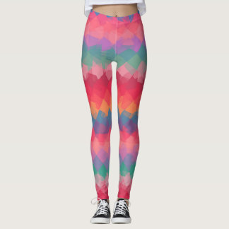 Färgfull modern geometrisk Mönster #47 Leggings