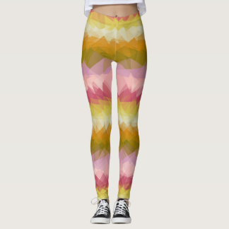 Färgfull modern geometrisk Mönster #50 Leggings