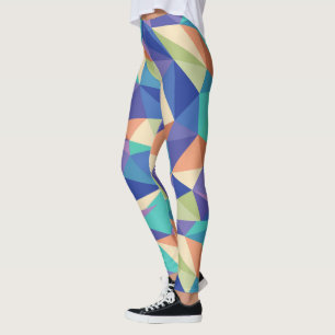 Färgfull modern geometrisk mönster leggings