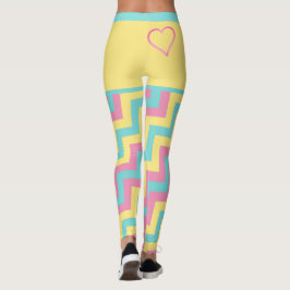 Färgfull modern geometrisk skorv med hörn leggings