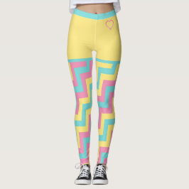 Färgfull modern geometrisk skorv med hörn leggings