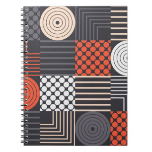 Färgfull modern geometrisk sömlös mönster anteckningsbok