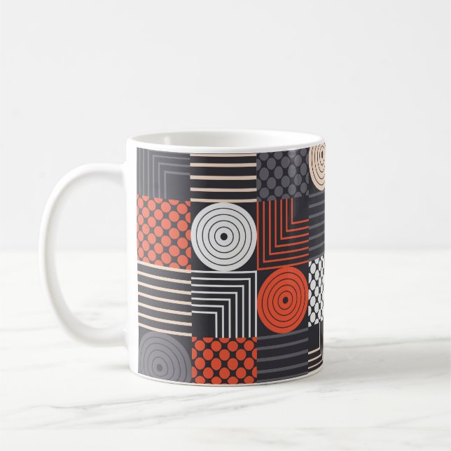 Färgfull modern geometrisk sömlös mönster kaffemugg (Vänster)