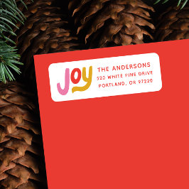 Färgfull modern Joy Helgdag Return-adressetikett Returadress Etikett