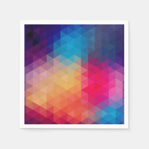 Färgfull modern mosaik Geometric Mönster Pappersservett