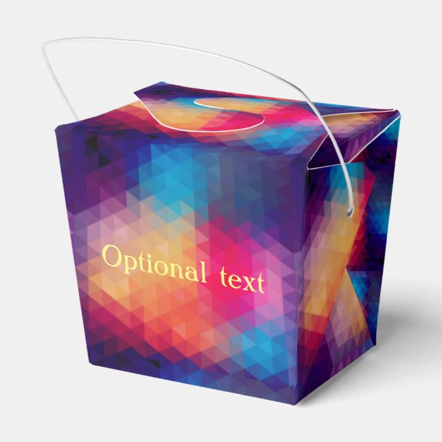 Färgfull modern mosaik Geometric Mönster Presentaskar (Baksidan Sidan)