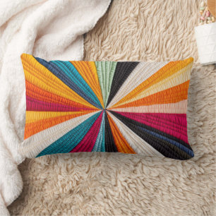 Färgfull modern Quilt Struktur Mönster Lumbarkudde