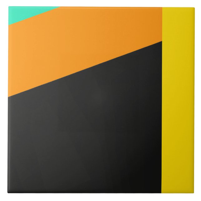 Färgfull modern rand mönster kakelplatta (Framsidan)