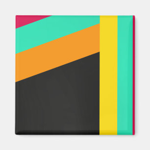 Färgfull modern rand mönster magnet