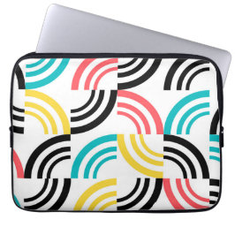 Färgfull, modern, roligt, sansad geometrisk grafik laptop fodral