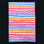 Färgfull Modern Simple Rand Rainbow Mönster Kökshandduk<br><div class="desc">Dekorera ditt kök med den här coola konsthandduken. Gör en underbar uppvärmning,  födelsedag eller bröllop! Du kan anpassa den och även lägga till text. Kolla min butik för mycket mer färg och mönster!</div>