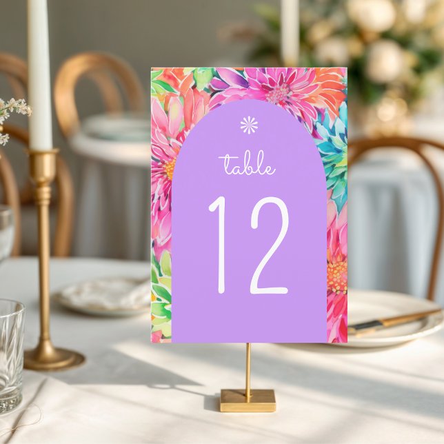 Färgfull modern Tropical Watercolor Blommigt Bröll Inbjudningar (Skapare uppladdad)