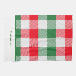 Färgfull modern vit Grönt Red Buffalo Play Kökshandduk