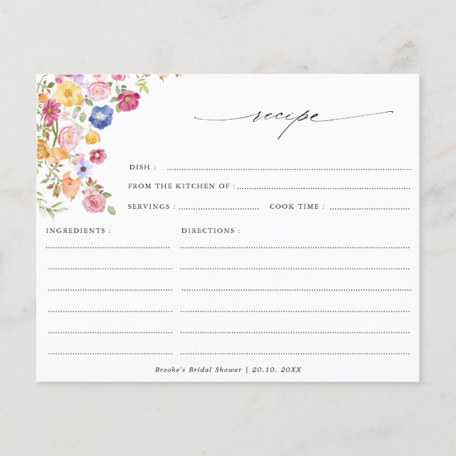 Färgfull Möhippa av Vår Wildblomma, recept (Framsida)