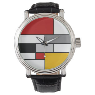 Färgfull mondriansk inspiration armbandsur