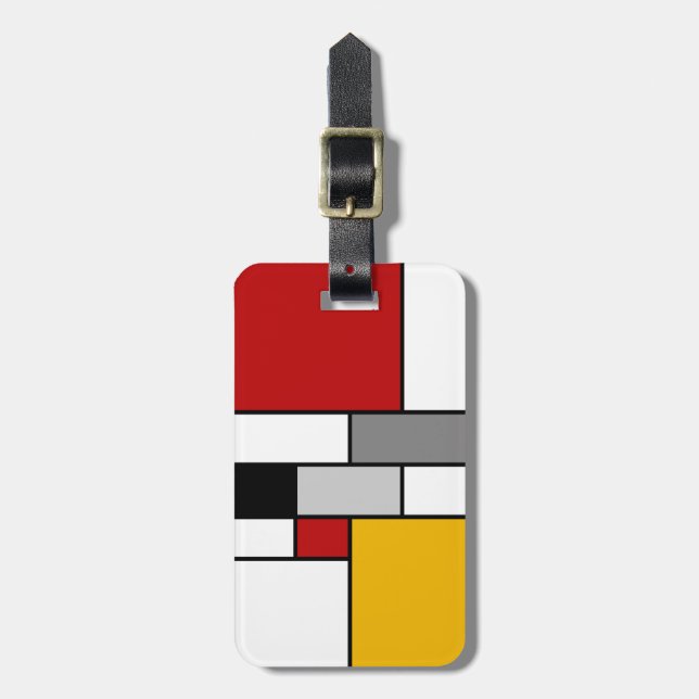 Färgfull mondriansk inspiration bagagebricka (Vertikal Framsida)
