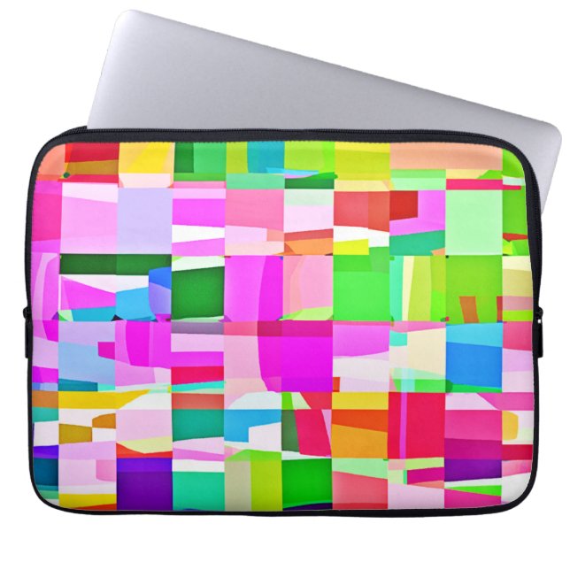 Färgfull Mönster Art Laptop Fodral (Framsidan)