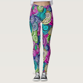Färgfull Mönster Leggings