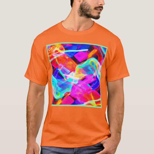 Färgfull Mönster Magic T Shirt (Framsida)