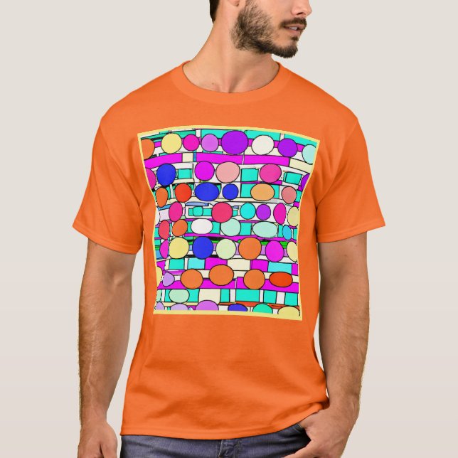Färgfull Mönster Magic T Shirt (Framsida)