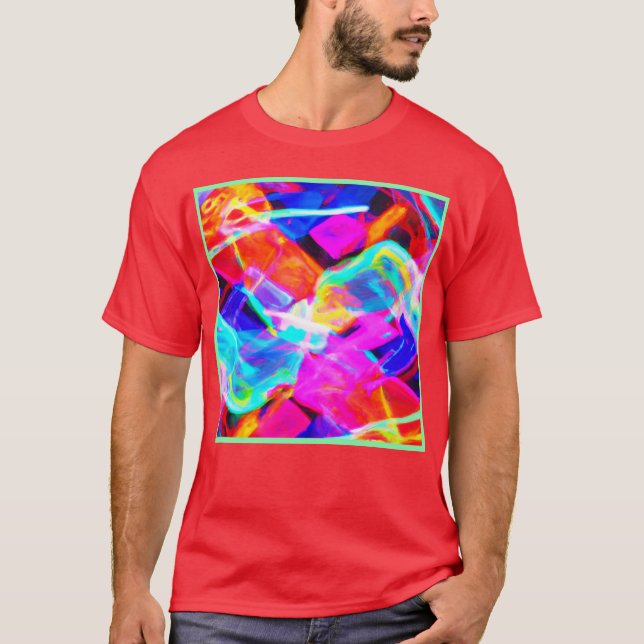 Färgfull Mönster Magic T Shirt (Framsida)