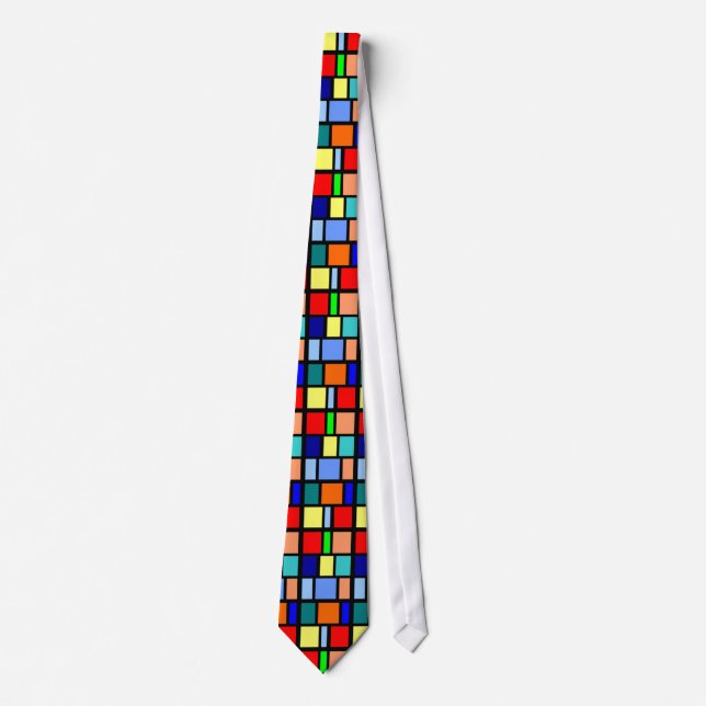 Färgfull Mönster Necktie Slips (Framsida)
