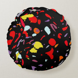 Färgfull Mönster Rund Kudde