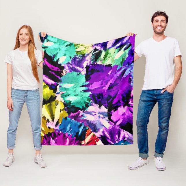 Färgfull Mönster-teckning Fleecefilt (På plats)