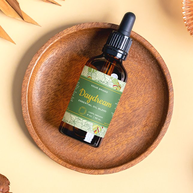 Färgfull monstera-kosmetika Dropper Flaska-etikett Fraktsedel (Skapare uppladdad)