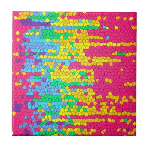 Färgfull mosaik mönster kakelplatta