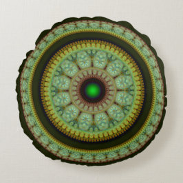 Färgfull mosaik runt dekoration rund kudde