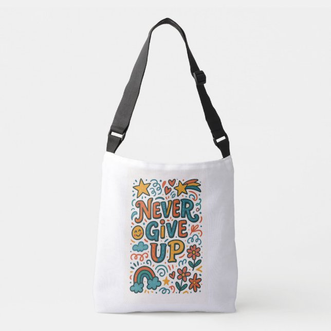 Färgfull Motivation Tote Bag Axelväska (Framsida)