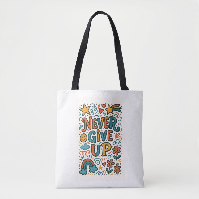 Färgfull Motivation Tote Bag Tygkasse (Framsida)