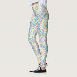 Färgfull Multifärgad Mandala Mönster Leggings