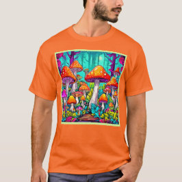 Färgfull Mystic Shroom Artwork T Shirt