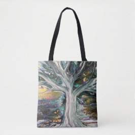 Färgfull Mystical Träd Tote Bag Tygkasse