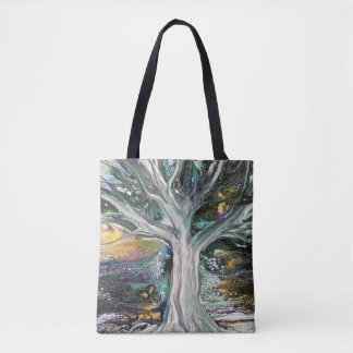 Färgfull Mystical Träd Tote Bag Tygkasse