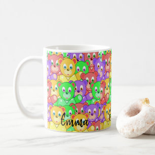Färgfull Nalle Mugg