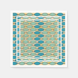 Färgfull Napkin med afrikansk väv mönster Pappersservett