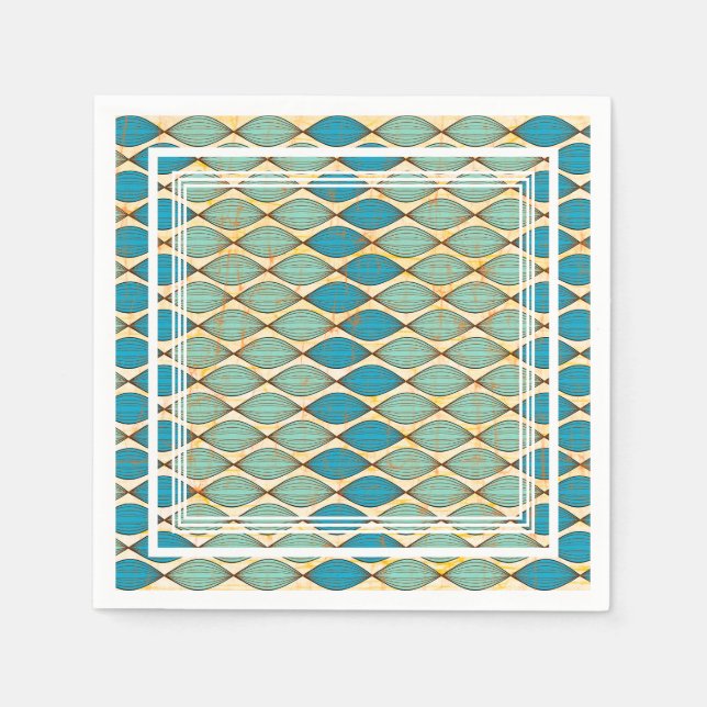 Färgfull Napkin med afrikansk väv mönster Pappersservett (Framsidan)