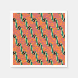 Färgfull Napkin med afrikansk väv mönster Pappersservett